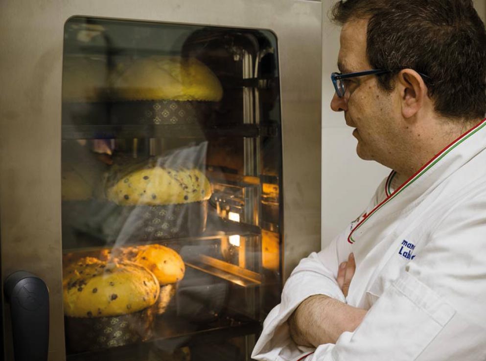 cakes in oven